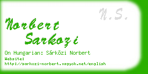 norbert sarkozi business card
